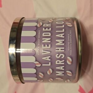 BNWT Bath and Body Works Lavender Marshmallow 3wick candle